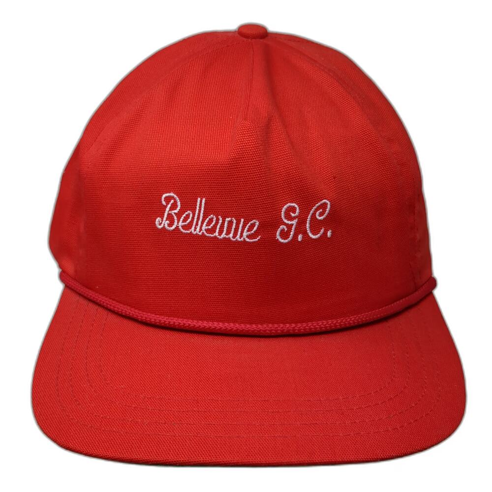 Duckster 5 Panel Hat Red OS Rope Bellevue S.C. Strapback USA Green Bill Vintage